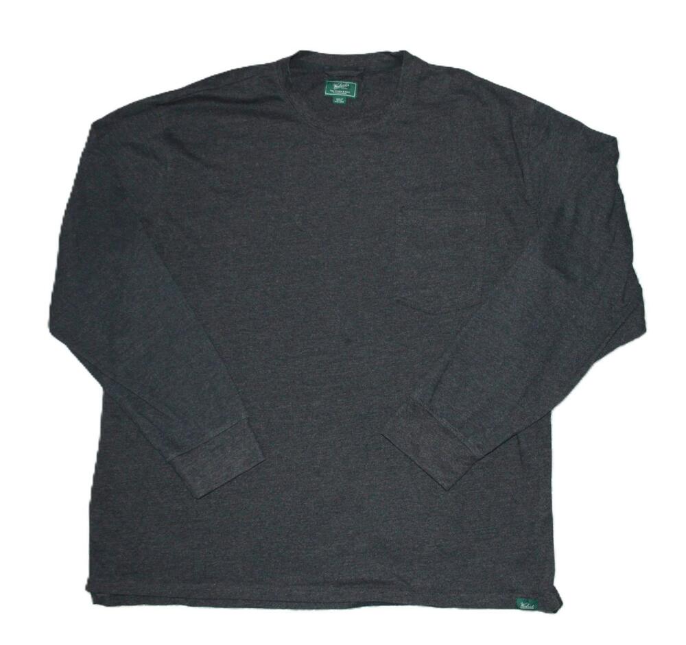Woolrich Shirt Mens 2XL Gray Long Sleeve Crewneck Cotton Polyester Basic